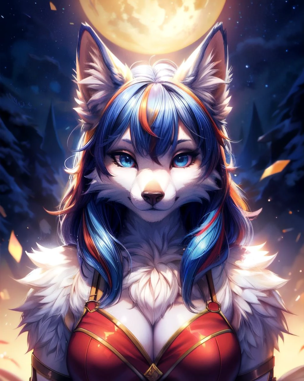 anthro furry female,<lora:hairdetailer:0.2>, <lora:add_detail:0.3>, fluffy, two tone hair, <lora:zoom_slider_v1:-1.5>,