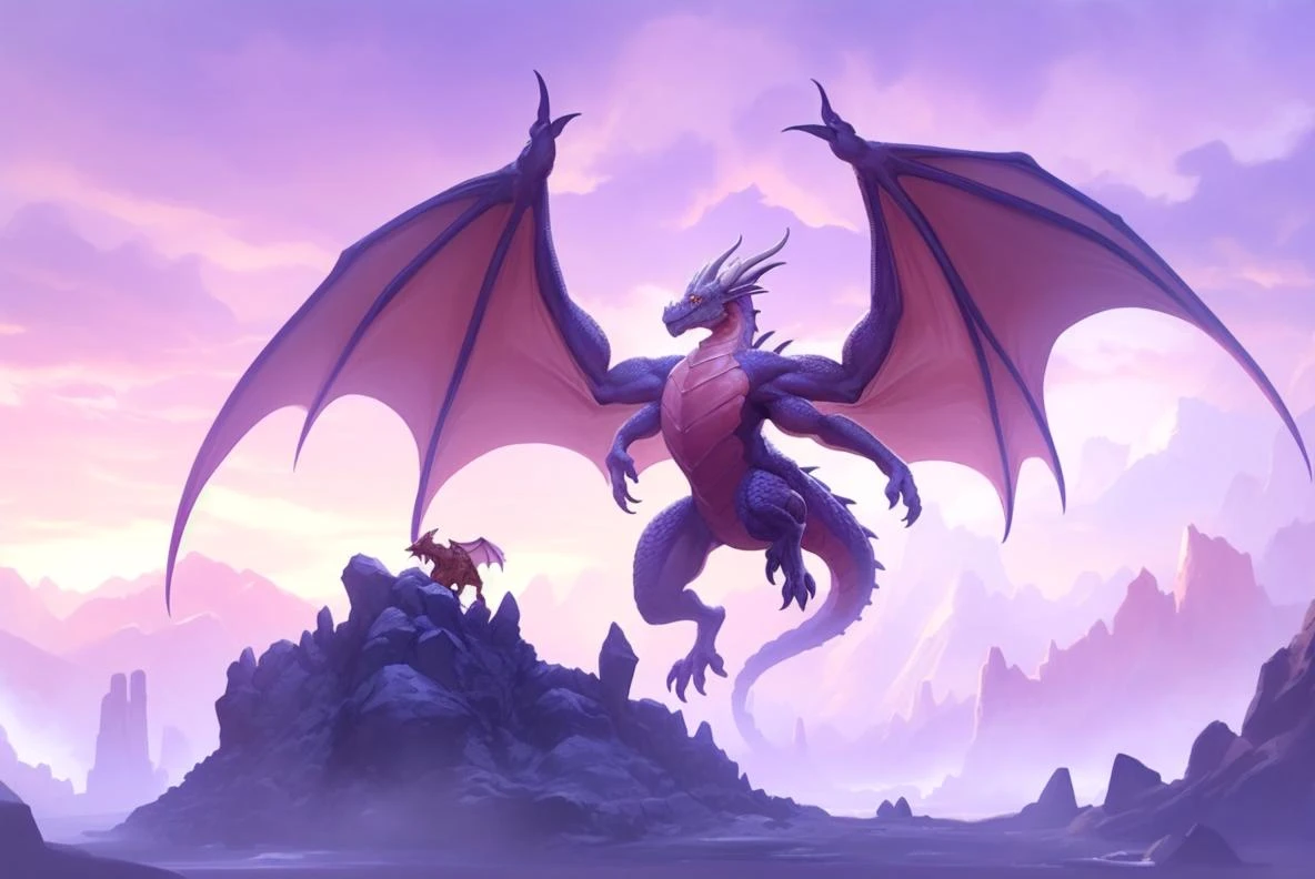 gold cave background, cloudy crimson evening sky, epic lighting, perspective,
(dragon), feral, scales, intimidating, wings, looking at viewer, tail, sit on hill,
best quality, artstation trending, (magic the gathering style: 1.2)