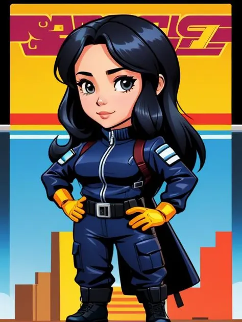 extremely detailed and realistic (brightly colored digital comic art with stroked outlines), 
Chibi character, isometric game, [Emmy Rossum|Abigail Spencer] secret agent burglar,