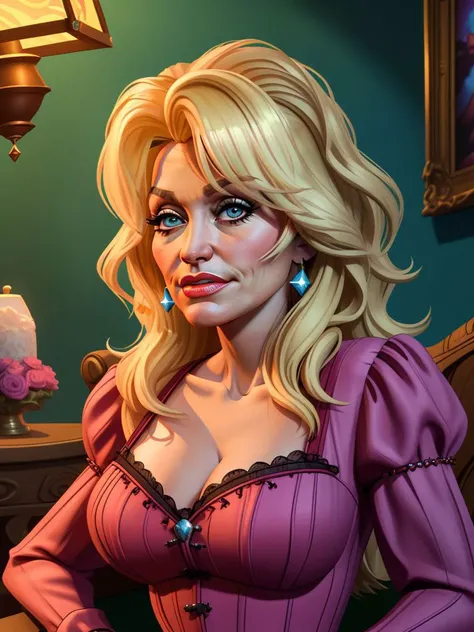 LucasArts Game Style, photo RAW, portrait,
Dolly Parton is a high class brothel madam,
perfect composition, high detail, hyper realistic,dramatic lighting, epic