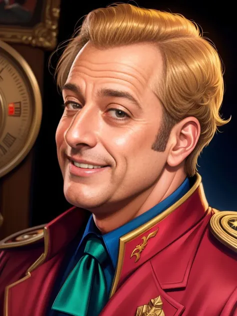 (Award Winning Digital Artwork:1.3) of (Technical illustration:1.3),(Lustful:1.3) [Rodney Dangerfield|Don Knotts], court jester, crazy smile, 3/4 shot portrait,,(by Artist Bob Haberfield:1.3),CGSociety,ArtStation,(American Scene Painting:1.3),(close portrait:1.3),(Feminine:1.4),(beautiful:1.4),(attractive:1.3),handsome,calendar pose,perfectly detailed eyes,studio lighting,thematic background
