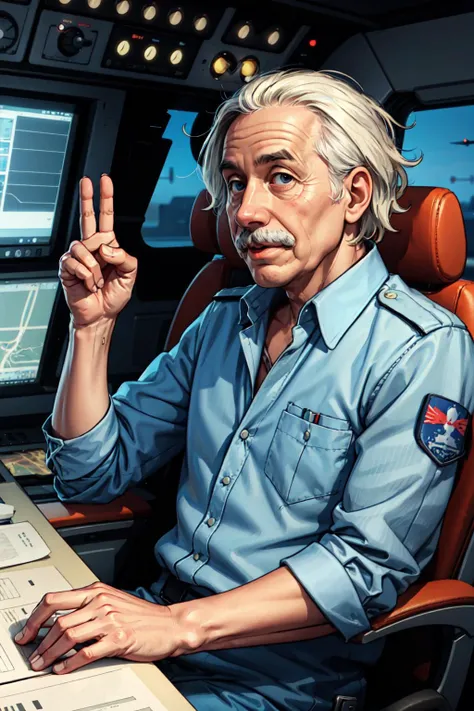 albert einstein as an airline pilot