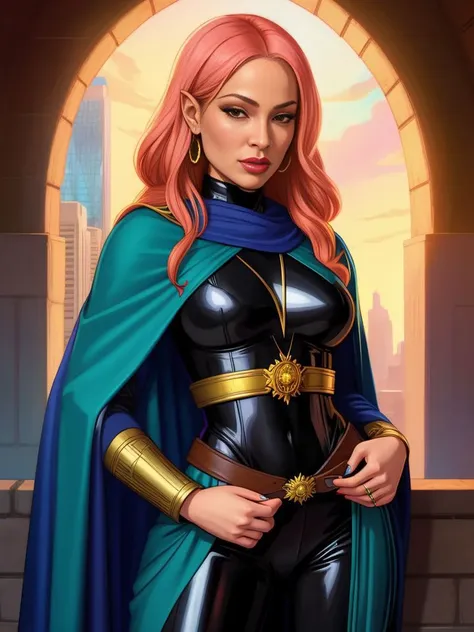 (Magical Digital Artwork:1.3) of (Graphic novel:1.3),(Evil:1.3) (3/4 shot portrait), Kissa_Sins, elven ranger,,(by Artist Njideka Akunyili Crosby:1.3),CGSociety,ArtStation,(70s Art:1.3)