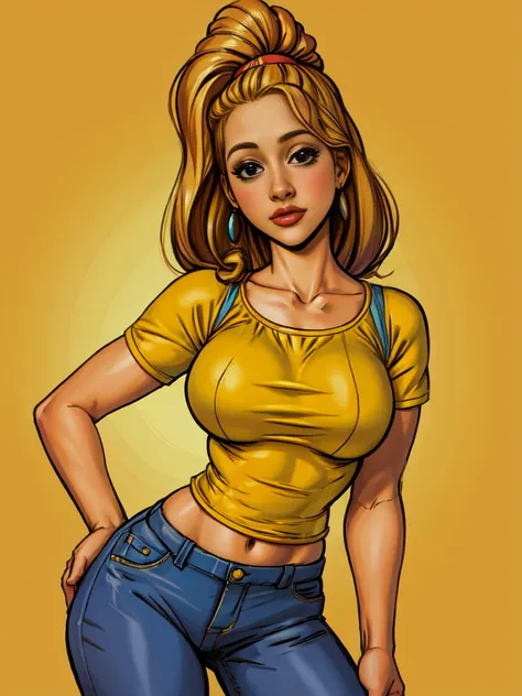 The Simpsons style, ((sfw)), add_detail, masterpiece, Brittany Murphy