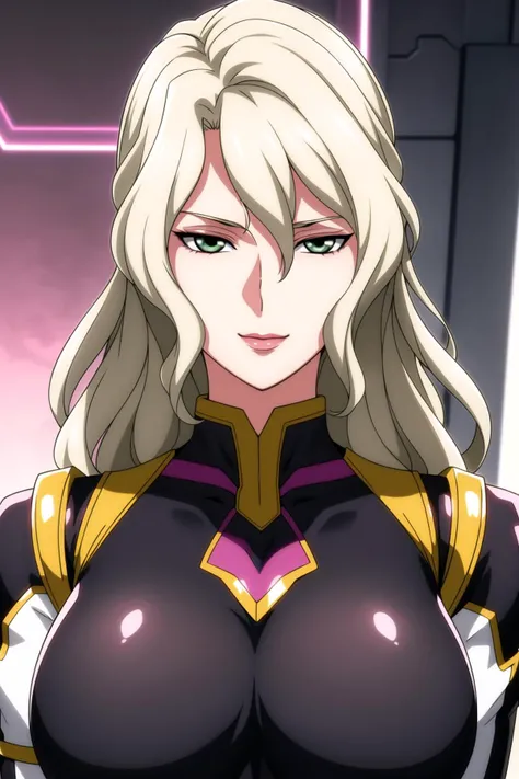 Simple Background, White Background,
purple outfit,black purse,bodysuit,
<lora:Margaret_OKeefe_Buddy_Complex-KK77-V1:0.7>,
blonde hair ,green eyes,bangs,long hair,
<lora:Oda_Non_Style-KK77-V2:0.3>,<lora:more_details:0.1>,
1 girl, 20yo,Young female,Beautiful Finger,Beautiful long legs,Beautiful body,Beautiful Nose,Beautiful character design, perfect eyes, perfect face,expressive eyes,perfect balance,
looking at viewer,(Focus on her face),closed mouth, (innocent_big_eyes:1.0),Light_Smile,
official art,extremely detailed CG unity 8k wallpaper, perfect lighting,Colorful, Bright_Front_face_Lighting,White skin,
(masterpiece:1.0),(best_quality:1.0), ultra high res,4K,ultra-detailed,
photography, 8K, HDR, highres, absurdres:1.2, Kodak portra 400, film grain, blurry background, bokeh:1.2, lens flare, (vibrant_color:1.2),professional photograph,
(Beautiful,huge_Breasts:1.4), (beautiful_face:1.5),(narrow_waist),