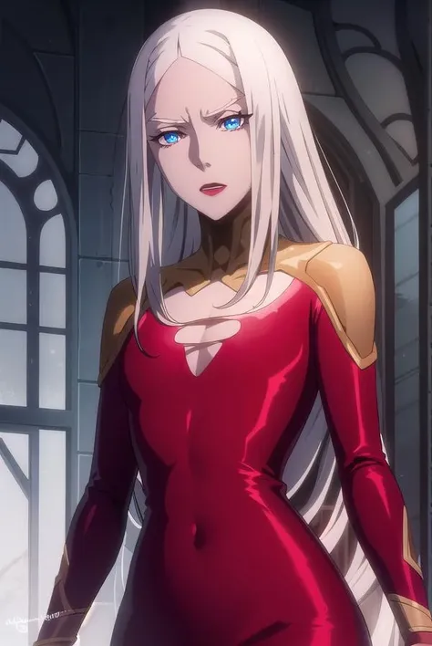carmilla, <lora:carmilla-lora-nochekaiser:1>,
carmilla, long hair, white hair, lipstick, blue eyes, makeup,
BREAK dress, red dress, center opening,
BREAK looking at viewer, full body,
BREAK indoors, bed,
BREAK <lyco:GoodHands-beta2:1>, (masterpiece:1.2), best quality, high resolution, unity 8k wallpaper, (illustration:0.8), (beautiful detailed eyes:1.6), extremely detailed face, perfect lighting, extremely detailed CG, (perfect hands, perfect anatomy),