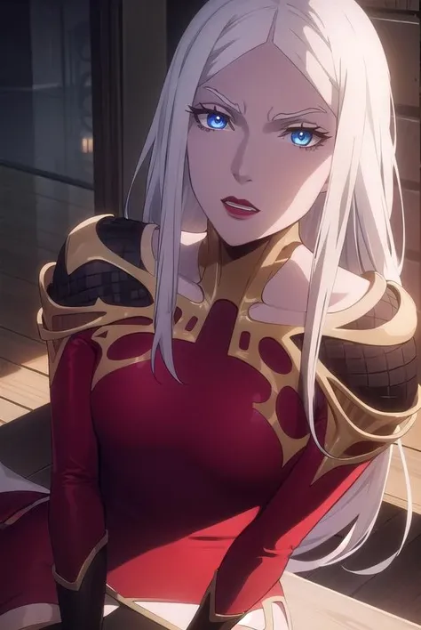 carmilla, <lora:carmilla-lora-nochekaiser:1>,
carmilla, long hair, white hair, lipstick, blue eyes, makeup,
BREAK dress, red dress, center opening,
BREAK looking at viewer, full body,
BREAK indoors, bed,
BREAK <lyco:GoodHands-beta2:1>, (masterpiece:1.2), best quality, high resolution, unity 8k wallpaper, (illustration:0.8), (beautiful detailed eyes:1.6), extremely detailed face, perfect lighting, extremely detailed CG, (perfect hands, perfect anatomy),