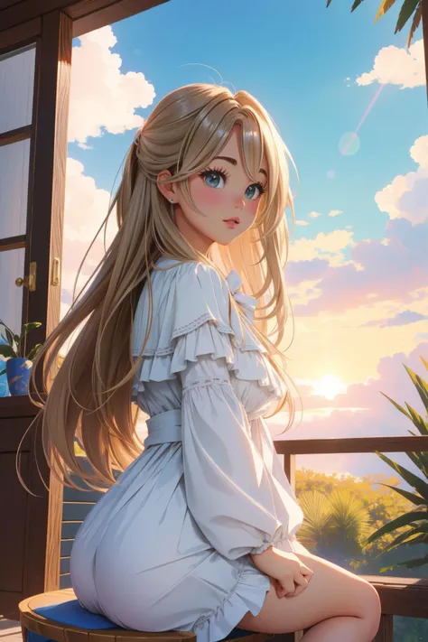 Tower13_Gemma, masterpiece Anime, behance, shot from side of a Quaint Brutal Samoan ([Solar prominence:Stool:5]:1.3) , it is in a Dark Fantasy setting, it is with Minimalist print, near Complementary pond, dense vegetation and Planet Neptune in background, at Sunrise, equirectangular 360, Graphic novel, Sad, Flat Art, Sunlight, pinhole lens, Instax, Folded Plating, opulent, professional, Best quality