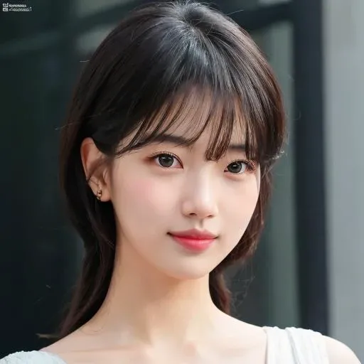 hyper realistic, lifelike texture, dramatic lighting, unreal engine, trending on art station, award winning photo, nikon RAW photo,8 k, Fujifilm XT3,masterpiece, best quality, realistic, photorealistic, ultra detailed, extremely detailed face, solo,1girl, standing, fashionable and trendy atmosphere, high-end makeup products, and a stylish expression on her face, close up, Leica m6, smile, t-shirt,