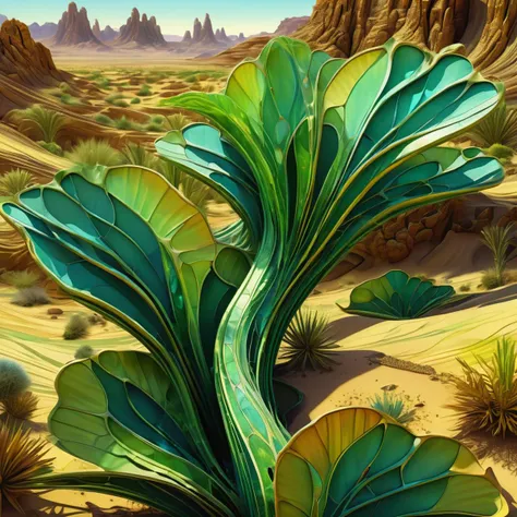 ((best quality)), ((masterpiece)), ((realistic,digital art)), (hyper detailed),DonML34fXL, Desert Oasis, organic, irregular shapes, <lora:DonML34fXL-000004:0.8>