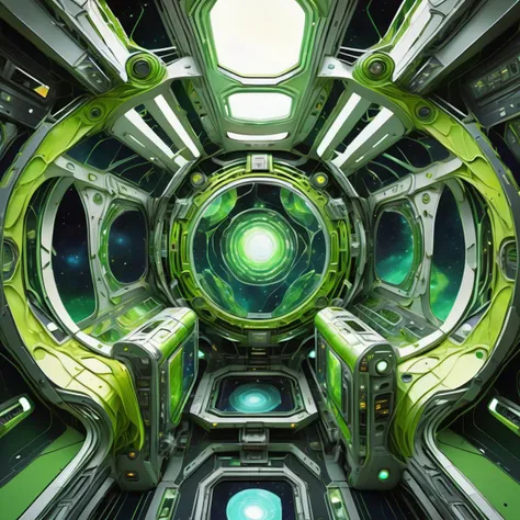((best quality)), ((masterpiece)), ((realistic,digital art)), (hyper detailed),DonML34fXL, Space Station, organic, irregular shapes, <lora:DonML34fXL-000004:0.8>