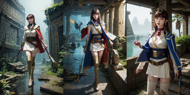 highly insanely detailed, masterpiece, top quality, best quality, highres, 4k, 8k, RAW photo, 
((ancient egyptian theme:1.2)), Hong Kong structure, building, structure, taiwan, korean, post-apocalyptic, 
swirling energy, 
tentacle, 
(underwater), 
reflection, reflective floor, 
abandoned building, overgrown with vegetation, [volumetric fog], cinematic lighting, colorful, colourful, 
(long_hair, long hair, random colors hair, glowing hair, hair over one eye, long messy hair), 
(eyelashes, eyeliner, eyeshadow, eyelashes, long eyelashes), 
collar, earrings, jewelry, necklace, armlet, 
nsfw, 
cleavage, perfect body, makeup, 
action pose, 
drunk, biting, 
dawn, 
town, full body, standing, looking at viewer, 1girl, solo, 
<lora:zs_Isabeau_1:1>, isabeausmt, brown hair, short hair, blunt bangs, brown eyes, cape, jacket, thigh boots