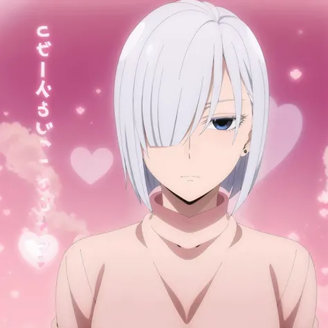 <lora:FionaFrost001:0.7>,<lora:add_detail:0.7>,<lora:boldline:-0.5>,<lora:noline:0.3>,
FionaFrost,1woman,solo,expressionless,
short hair,white hair,hair over one eye,blue eyes,
sweater,
text" ã ã  ã ã  ã ã â,heart,pink theme,