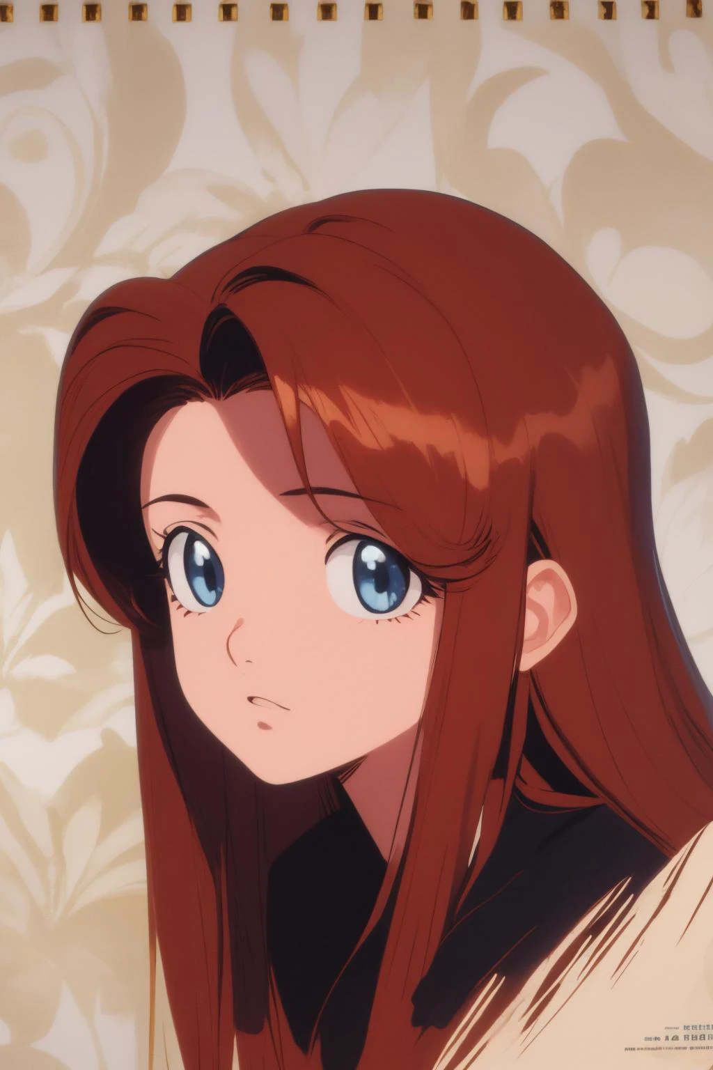 masterpiece, high quality, official wallpaper, high quality, 1girl, solo, 1990s \(style\), <lora:PuffyCheeks:-0.5> puffupcheeks, crossedeyes