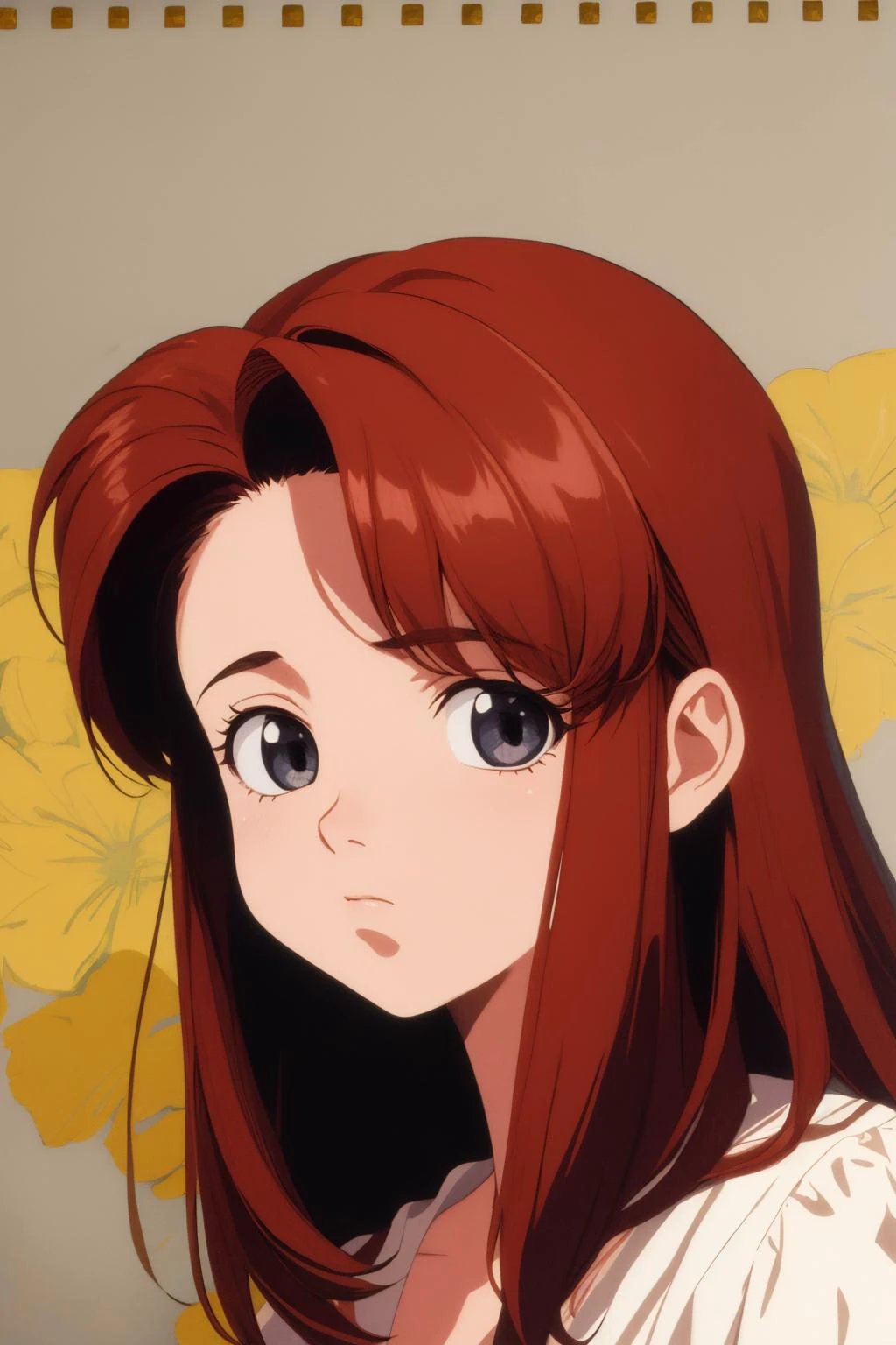 masterpiece, high quality, official wallpaper, high quality, 1girl, solo, 1990s \(style\), <lora:PuffyCheeks:0.2> puffupcheeks, crossedeyes