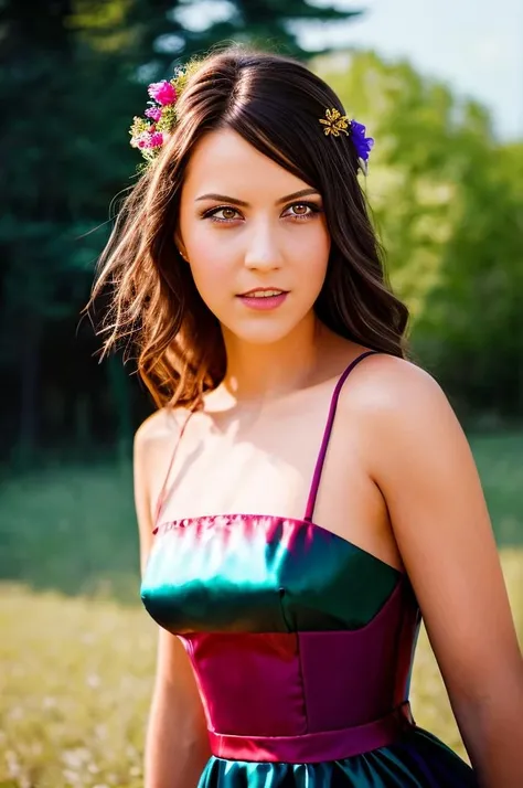 A stunning intricate full color portrait of a woman,wearing a formal dress, having fun, epic character composition,by ilya kuvshinov, alessio albi, nina masic,sharp focus, natural lighting, subsurface scattering, f2, 35mm, film grain, portait, closeup, very detailed skin texture <lora:CarolinaAbril:1>
