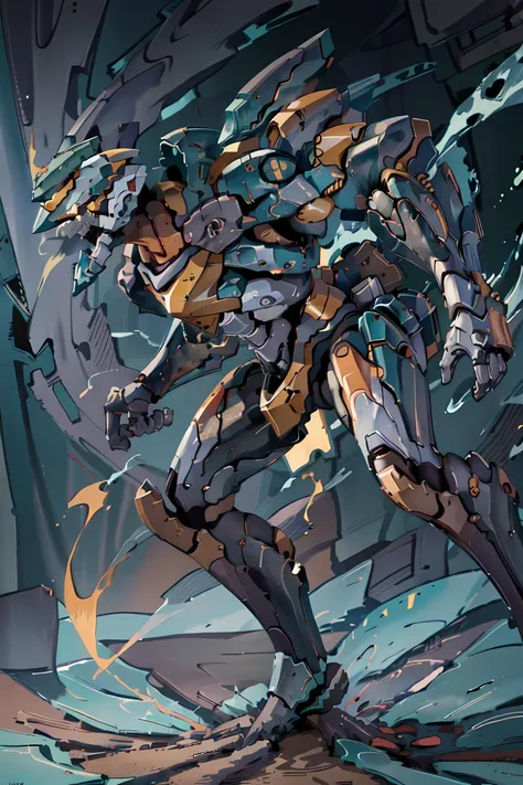 running at viewer, two legs, full body shot, <lora:add_detail:0.1>, detailed, extremely detailed, intricately detailed, evagod, evangelion mecha, science fiction, looking at viewer, official art, Best quality,  <lora:mecha_offset:0.25>, uniform colors, flames, dust, explosion, violent, one head, warning stripes, chunky, wide, blocky, Zaku, thrusters, rockets, high velocity,  <lyco:metalgear-ray_v10:0.95>, metalgear-ray, <lora:EVAIII:0.45>, inhuman,  <lora:[prosthetic quadruped,Quadruped machinery,mechanical tail,mechanical parts, robot joints,hydraulic system,headgear,four feet]:1>, prosthetic, quadraped machinery,  <lora:theMechwarriorRPGArt_theMechwarriorRPGArt:0.25>