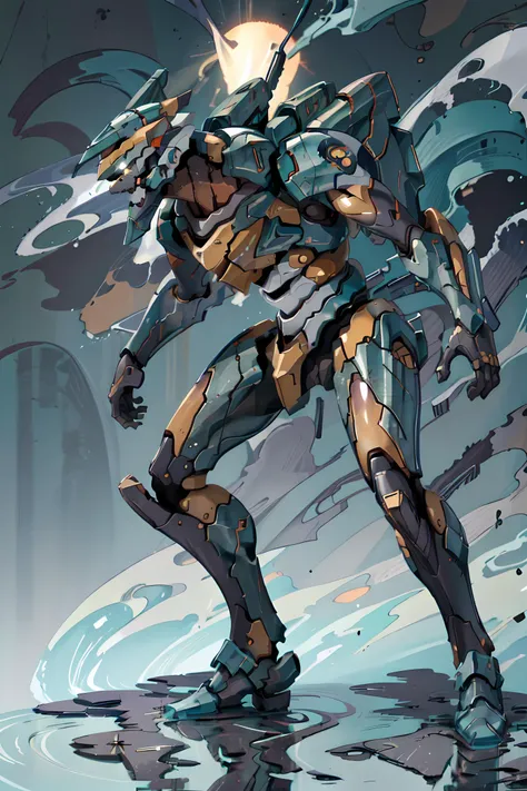 running at viewer, two legs, full body shot, <lora:add_detail:0.1>, detailed, extremely detailed, intricately detailed, evagod, evangelion mecha, science fiction, looking at viewer, official art, Best quality,  <lora:mecha_offset:0.25>, uniform colors, flames, dust, explosion, violent, one head, warning stripes, chunky, wide, blocky, Zaku, thrusters, rockets, high velocity,  <lyco:metalgear-ray_v10:0.95>, metalgear-ray, <lora:EVAIII:0.45>, inhuman,  <lora:[prosthetic quadruped,Quadruped machinery,mechanical tail,mechanical parts, robot joints,hydraulic system,headgear,four feet]:1>, prosthetic, quadraped machinery,