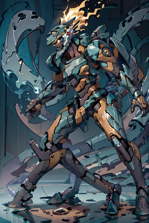running at viewer, two legs, full body shot, <lora:add_detail:0.1>, detailed, extremely detailed, intricately detailed, evagod, evangelion mecha, science fiction, looking at viewer, official art, Best quality,  <lora:mecha_offset:0.25>, uniform colors, flames, dust, explosion, violent, one head, warning stripes, chunky, wide, blocky, Zaku, thrusters, rockets, high velocity,  <lyco:metalgear-ray_v10:0.95>, metalgear-ray, <lora:EVAIII:0.45>, inhuman,  <lora:[prosthetic quadruped,Quadruped machinery,mechanical tail,mechanical parts, robot joints,hydraulic system,headgear,four feet]:1>, prosthetic, quadraped machinery,   <lora:Helltaker:0.2>, mechanical joints, large joints,