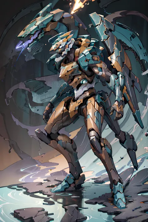 running at viewer, two legs, full body shot, <lora:add_detail:0.1>, detailed, extremely detailed, intricately detailed, evagod, evangelion mecha, science fiction, looking at viewer, official art, Best quality,  <lora:mecha_offset:0.25>, uniform colors, flames, dust, explosion, violent, one head, warning stripes, chunky, wide, blocky, Zaku, thrusters, rockets, high velocity,  <lyco:metalgear-ray_v10:0.95>, metalgear-ray, <lora:EVAIII:0.45>, inhuman,  <lora:[prosthetic quadruped,Quadruped machinery,mechanical tail,mechanical parts, robot joints,hydraulic system,headgear,four feet]:1>, prosthetic, quadraped machinery,