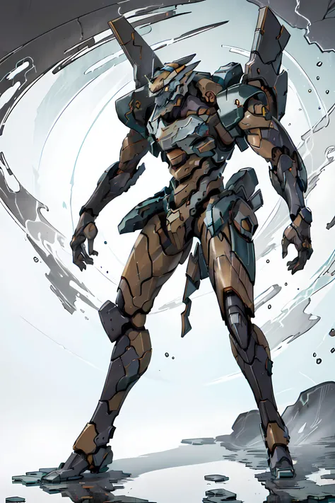 running at viewer, two legs, full body shot, <lora:add_detail:0.1>, detailed, extremely detailed, intricately detailed, evagod, evangelion mecha, science fiction, looking at viewer, official art, Best quality,  <lora:mecha_offset:0.25>, uniform colors, flames, dust, explosion, violent, one head, warning stripes, chunky, wide, blocky, Zaku, thrusters, rockets, high velocity,  <lyco:metalgear-ray_v10:0.95>, metalgear-ray, <lora:EVAIII:0.45>, inhuman,  <lora:[prosthetic quadruped,Quadruped machinery,mechanical tail,mechanical parts, robot joints,hydraulic system,headgear,four feet]:1>, prosthetic, quadraped machinery, mechanical joints, large joints, mechanical horn,   <lora:animeoutlineV4_16:1>