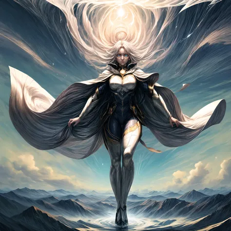 Fantasy, dark fantasy,
daytime, daylight,
full body,
(air elemental:1.5),
(albino:1.3),
(majestic:1.2),
action,
strong air currents,
Iridescent highlights catching the light,
supernatural being,
(Vast sky filled with dynamic ethereal elements:1.2),
(Layers of clouds creating depth and movement:1.2),
(Hints of wind currents:1.3),
(Gentle drifting clouds enhancing the feeling of air:1.1),
(Parallax effect creating a sense of depth and immersion:1.1),
Whisper of wind soundscape,
Boundless ethereal nature of the air element,
Purity and rarity symbolized by albino coloration,
Guardian of the skies maintaining balance and harmony,
HD, very detailed,
<lora:more_details:1.0>,