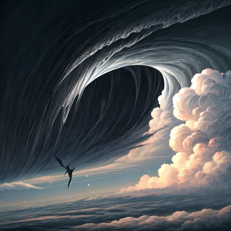 Fantasy, dark fantasy, spooky,
daytime, daylight,
(air elemental:1.5),
(strong air currents:1.5),
air theme,
air elemental theme,
action,
Iridescent highlights catching the light,
Vast sky filled with dynamic ethereal elements,
Layers of clouds creating depth and movement,
Hints of wind currents,
Gentle drifting clouds enhancing the feeling of air,
Boundless ethereal nature of the air element,
HD, very detailed,
<lora:more_details:1.0>,