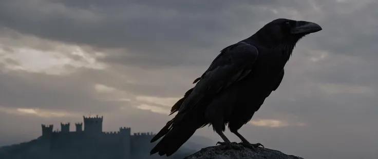 cinematic film still of <lora:Game of Thrones style:1>
<lora:Film Grain style:0.5> Film Grain style
<lora:Chiaroscuro Lighting Style:0.6> Chiaroscuro Lighting style
In medieval times Ravens a large monster raven with a bird on its head,solo,sitting,outdoors,sky,cloud,bird,scenery , cinematic, film, movie still, movie style, film style, fantasy drama, epic drama, dramatic light, dramatic shadow, fictional, Age of Wonders, Age of Empires, warriors, Medieval style, middle ages, dungeons and dragons style, contrast, color, different people, different, unique, kingdoms and castles style, violent, aggressive, detailed, perfection, detailed face, detailed body, detailed hands, detailed eyes, sharp, Game of Thrones style, shallow depth of field, vignette, highly detailed, high budget, bokeh, cinemascope, moody, epic, gorgeous, film grain, grainy