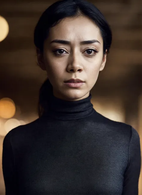 A stunning intricate full color portrait of (sks woman:1), wearing a black turtleneck, epic character composition, by ilya kuvshinov, alessio albi, nina masic, sharp focus, natural lighting, subsurface scattering, f2, 35mm, film grain, <lora:locon_aimeegarcia_v1_from_v1_64_32:1.25>