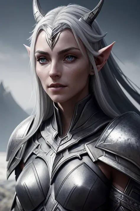 masterpiece, best quality, cgsociety, artstation, 8k, raw photo of (beautiful:1.2) dark elf woman, grey skin, pointy ears, perfect eyes, in a fantasy village, full body, d&d style, ambient light, backlight, volumetric lighting, realistic, realistic lighting, cinematic lighting, depth of field, sharp focus, (high contrast:1.2), (film grain)