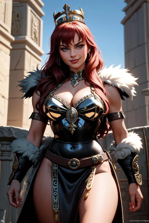 ((Masterpiece, best quality)), smug,smirk, edgQuality
barbarian_woman, a woman in armor, posing for a picture,((powerful,queen))
<lora:edgBarbarian_MINI:1>