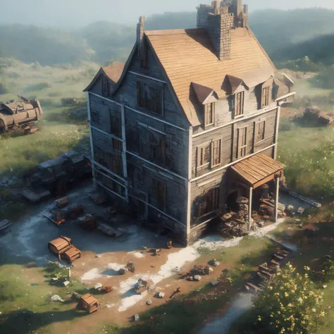 building <lora:3dModelFarm_V_1_20_Step:0.9>, epic realistic