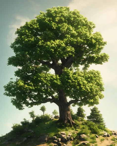 tree <lora:3dModelFarm_V_1_20_Step:0.9>, epic realistic