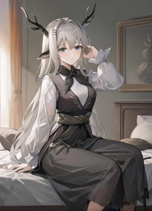 I would like a white-haired boy with a sarcastic smile and slightly pale skin. Mostrando o dedo do meio. Her hair is big and her clothes are normal, sem nada de extravagante.