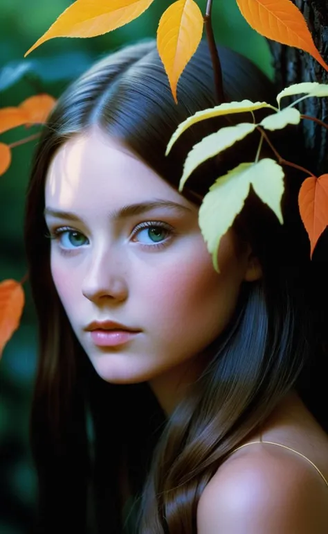 (by Brandon Mably:1.0) , Airbrush painting, portrait, professional, Rule of Thirds,close up of a (20yo of Beauty:1.3) , it is very Glowing, fall roots, Panorama, Classical, Fairy-Tale, 70s Art, specular lighting, 800mm lens, Fujifilm Superia, delicate, professional, Gorgeous, Brilliant Light, Cold Dark Light, Neon Glow