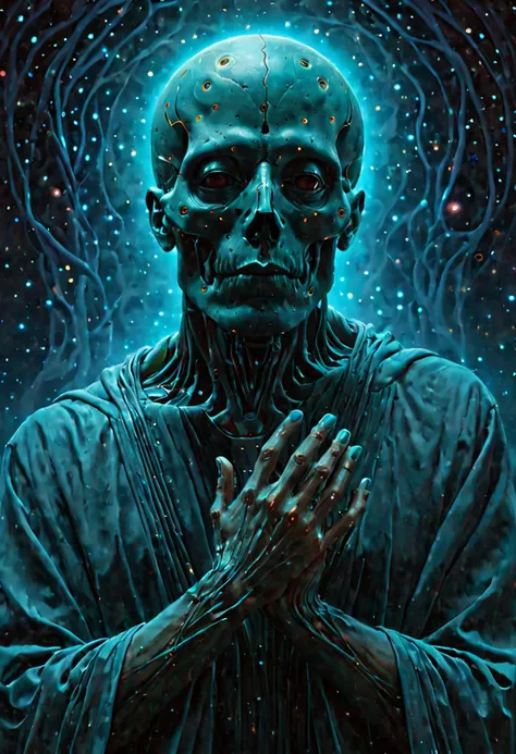 Alien-themed anatomically correct hands,perfect hands,perfect faces,dreamy,by artist gustav klimt,by artist "agostino arrivabene".,simon stalenhag, eredCloth,<lora:Sinister_Style_SDXL:0.5>,ais-sinisterz,<lora:Simon_Stalenhag_LFTL_SDXL>, . Extraterrestrial, cosmic, otherworldly, mysterious, sci-fi, highly detailed