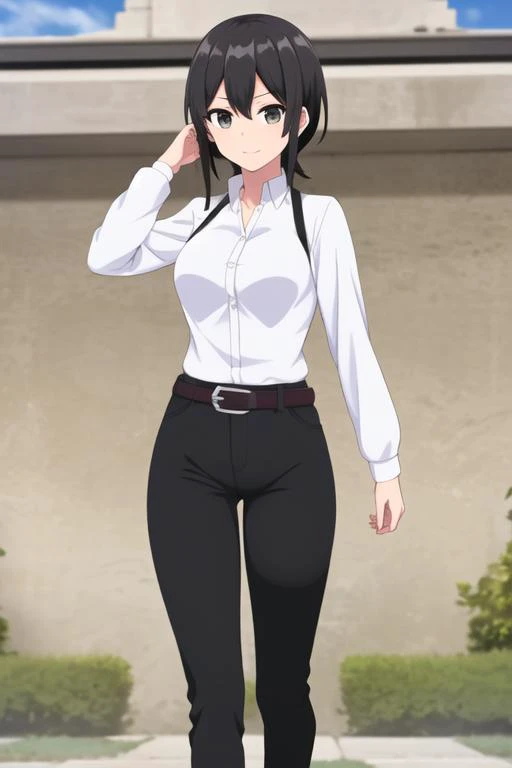 best quality, (masterpiece:1.2), detailed,
Shinomiya Kaguya,
1 girl, alone, Keep your mouth shut, faint smile,
black hair, red eyes, short hair, folded ponytail, Headband,
Uniforms, black skirt, long sleeves, red belt,
Permanently installed, looking at the audience,(Skirt lift:1.3), (thongs:1.1),White panties class