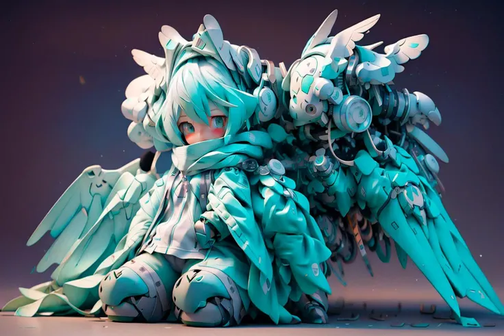 1girl,miku,figure,mechagirl girl,color+mechanical wings,mechanical wings,slouching,
<lora:figure:1>  <lora:mechagirl_v1a:0.4> <lyco:[LoRa] Gigantic Booster Wings Concept V2:1.0>