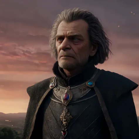 Realistic face,

The aging king stood at the parapet and gazed out upon his land. Soon it would pass to his son, his worthless son. What a waste. 75yo,

<lora:RMSDXL_Enhance:0.2>,
<lora:add-detail-xl:0.8>,
<lora:RMSDXL_Darkness_Cinema:0.5>,
<lora:RMSDXL_Photo:0.45>,