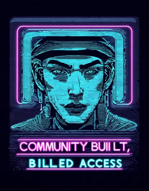 cyberpunk neon graphic design.

A {retro glitch|futuristic holographic|satirical comic|vintage poster|minimalist corporate|abstract meme|grunge poster|hand-drawn|pixel art|dystopian contract|steampunk digital|neon banner|pop art|tech-inspired|digital collage|geometric meme|psychedelic poster|vaporwave banner} graphic design featuring the text: "{Community Work, Corporate Profit|Built Together, Billed Alone|Free to Build, Pay to Use|Open Source, Closed Wallet|Open Source, Subscription Costs|Contribute Free, Pay to See|Community Power, Corporate Cash|Your Work, Our Money|Develop for Free, Pay for More|Volunteer Labor, Paid Software|Open Code, Closed Door|Free to Build, Charged to Access|Pay for Your Own Work|Collaborate Freely, Pay Eventually|Subscription Fee for Open Contributions|Free Effort, Licensed for Profit|Build Together, Pay to Play|Free Development, Corporate Gain|Subscription Tolls on Open Source|Free to Contribute, Charged to Use|Free Code, Priced Model|Open Source, Hidden Costs|Contribute Free, Pay to Play|Your Code, Our Cash|Open Source, Locked In|Free Work, Billed Usage|Volunteer Built, Corporate Billed|Free Labor, Paid Subscription|Open Community, Corporate Profits|Free Development, Commercial License|Contribute Free, Pay Subscription|Open Source, Corporate Profit|Free Coding, Expensive Access|Build for Free, Pay for Access|Open Contributions, Corporate Gains|Free Input, Pay Output|Community Driven, Subscription Charged|Your Effort, Our Subscription|Develop Freely, Pay for Use|Volunteer Code, Licensed Access|Open Source, Paid Output|Free Labor, Licensed Model|Build Together, Pay to Use|Free Code, Paid Access|Open Contributions, Subscription Costs|Community Built, Billed Access|Open Development, Charged Access|Volunteer Work, Paid Model|Free Collaboration, Billed Access}"

in a {retro glitch|futuristic|vintage|abstract|grunge|hand-drawn|pixel art|dystopian|steampunk|pop art|cyberpunk|neon|comic|minimalist|satirical|vaporwave|art deco|geometric|graffiti|low-poly|tech|psychedelic|retro|graffiti|bohemian|cubist|surrealist|expressionist|oriental} style,

with {bold|distressed|glitchy|vintage|distorted|neon|comic|metallic|handwritten|bold serif|playful cursive|minimalist|retro|graffiti|embossed|shadowed|layered|pop-art|holographic|geometric|gradient|neon-lit|grunge|tech|monochrome|hand-drawn|bohemian|3D|text effects},

**with {subscription icons|expired licenses|digital artifacts|fine print disclaimers|pop-up windows|footnotes|subscription fees|liability waivers|compliance audits|dollar signs|contracts|expired trials|monitoring eyes|compliance forms|notification symbols|legal documents|retro illustrations|cyberpunk ads|dystopian notifications|comic panels|confusing terms|tech circuits|subscription traps|monetization icons|vintage ads|corporate symbols|neon glows|industrial textures|monetary symbols|digital pop-ups|industrial motifs|comic patterns|abstract shapes|collage of disclaimers|bohemian patterns|medieval symbols|pixel art elements|retro backgrounds|tech interfaces|digital glitches|neon lights|gothic symbols|vaporwave vibes|synthwave effects|comic strip styles|space themes|cloudscapes|digital displays|graffiti art|retro symbols|medieval symbols|pop culture references}.