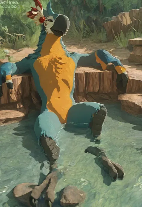 (by taran fiddler), (by chunie), (by darkgem), monkey, male, sexy, handsome masculine, wind, bushy crotch, featureless crotch, feral, pubic fur, detailed fur, long fur, orange fur, white belly fur, blue penis, cock ring, sagging balls, prehensile primate feet, monkey feet, prehensile primate tail, background is a beach, sand, trees, sunlight, Beautiful CG quality, Clear and detailed description, Hearty shots, Rich and superb local details, Intoxicating light and shadow effects, Beautiful atmosphere