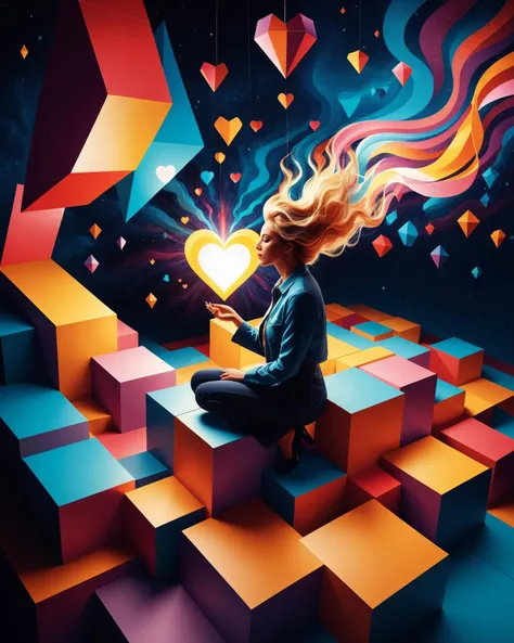 Cubist style abstract photo of isometric style psychedelic style <lora:sdxl_lora_dream:0.7>, <lora:add-detail-xl:2.5>
