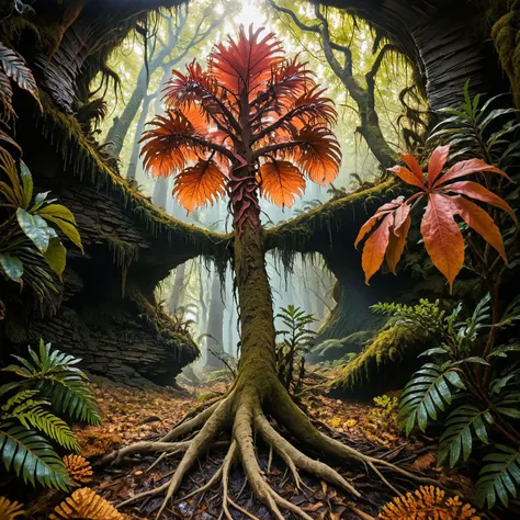 ((award winning cinematography)) , [ (designed by Marianne North:0.9) | (John Duncan:0.9) | (Robert Bevan:0.7) ], masterpiece studio, (deep pink theme:0.7) , POV shot of a (large camouflaged mythical serene irregular organism,  plantigrade appendages, quadrifurcated-tailed, bushy-tailed, wooly fur,    fairy wings,:1.3) , it is very Ancient and Abhorrent, surreal, from inside of a Liquid Paraguay, autumn dungeon with Pinecone, Snowy, in focus, Screen print, Horror, Art Photography, natural lighting, Fish-eye Lens, Agfacolor, Decoupage, concept art, 4K, absurdres, <lora:add-detail-xl:2>, <lora:FFai.0065.Zavychromaxl_B2.lora:0.95>, <lora:AdvancedEnhancerXLv2:0.4>,<lora:lowra_v10:.55>, <lora:Seaty_Art_Style_SDXL:0.4> seaty <lora:SDXL1.0_Essenz-series-by-AI_Characters_Style_DarkestDungeonChrisBourassa-v1.1:1.15> comic book artwork in dgst artstyle <lora:Radiant_Darkness:0.75> Radiant Darkness <lora:polyhedron_photostudio-000005:0.7> studio lighting, key light, fill light, rim light, back light <lora:ObsidianCitrine:00.35> ObsidianCitrine <lora:Movie_aesthetic_XL:1.15> <lora:FF.106.protovisionXLHighFidelity3D_release0630Bakedvae.LyCORIS:0.45> <lora:EnvyBetterHiresFixXL01:1.05> <lora:cine:0.5> cin3