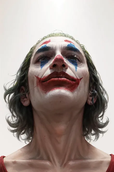 Highly detailed, High Quality, Masterpiece, beautiful, FIFrontBelow, <lora:Headviews:0.7>, 1boy, solo, The Joker, <lora:Char_Sigmas_Joker:0.7>