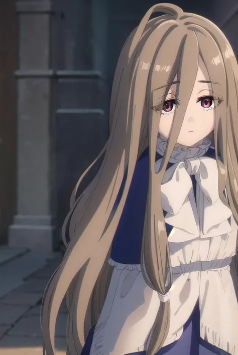 magesense, <lora:mage sense s1-lora-nochekaiser:1>,
sense, long hair, brown hair, hair between eyes, (brown eyes:1.5), very long hair, ahoge,
BREAK bow, bowtie, white bow, capelet, blue capelet, frills, wide sleeves,
BREAK outdoors,
BREAK looking at viewer, (cowboy shot:1.5),
BREAK <lyco:GoodHands-beta2:1>, (masterpiece:1.2), best quality, high resolution, unity 8k wallpaper, (illustration:0.8), (beautiful detailed eyes:1.6), extremely detailed face, perfect lighting, extremely detailed CG, (perfect hands, perfect anatomy),