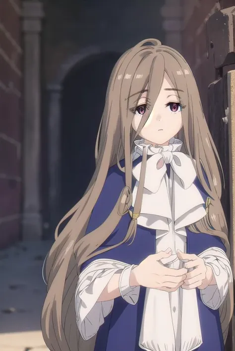 magesense, <lora:mage sense s1-lora-nochekaiser:1>,
sense, long hair, brown hair, hair between eyes, (brown eyes:1.5), very long hair, ahoge,
BREAK bow, bowtie, white bow, capelet, blue capelet, frills, wide sleeves,
BREAK outdoors,
BREAK looking at viewer, (cowboy shot:1.5),
BREAK <lyco:GoodHands-beta2:1>, (masterpiece:1.2), best quality, high resolution, unity 8k wallpaper, (illustration:0.8), (beautiful detailed eyes:1.6), extremely detailed face, perfect lighting, extremely detailed CG, (perfect hands, perfect anatomy),