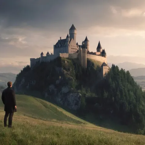 UHD, 4k, ultra detailed, cinematic, a photograph of <lora:Cinematic Hollywood Film:1.5>
Epic Creative Scene a man standing in front of a castle on a hill Cinematic Hollywood Film Style, epic, beautiful lighting, inpsiring