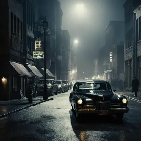 Dark Fantasy Art of cinematic film still of <lora:Cinematic Hollywood Film:1.5>
Epic Creative Scene a car is parked on a film noir city street Cinematic Hollywood Film Style, dark, moody, dark fantasy style