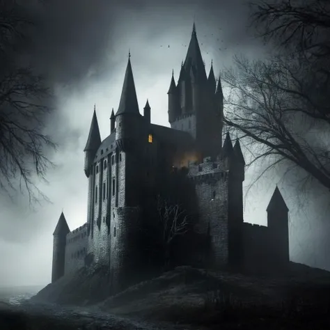 Dark Fantasy Art of <lora:Cinematic Hollywood Film:1.5>
Epic Creative Scene a gothic creepy castle with a tower at fog night Cinematic Hollywood Film Style, dark, moody, dark fantasy style