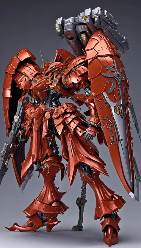 professional 3d model of (MORTARHEADD:1.2),(fantasy),mecha armor,glowing eyes,(full body:1.2),mechanical parts,robot joints,(holding huge weapon:1.5),(huge mechanical shield:1.2),best quality,masterpiece,highly detailed,ultra-detailed,(huge mechanical weapon:1.3),(detailed weapon:1.2),(huge mechanical gun:1.2),<lora:srdxl_v2_7_5a7:0.8>,, octane render, highly detailed, volumetric, dramatic lighting